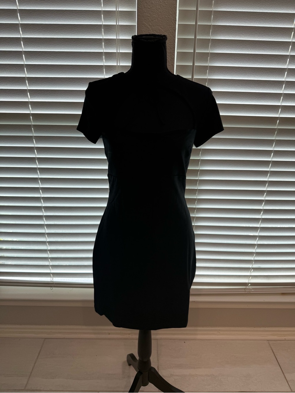 wild fable Black Short-Sleeve Mini Dress